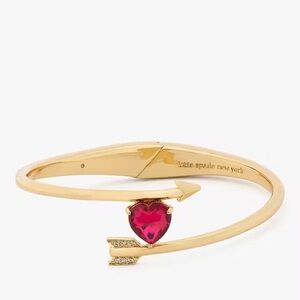 $129 Kate Spade Lovestruck Heart And Arrow Hinged Cuff